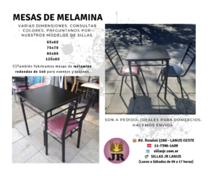 MESA MELAMINA BAR 60 x 60 - Image 5